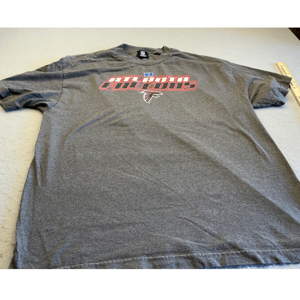 NFL Atlanta Falcons T-Shirt Heather Gray Graphic Logo Mens Size XL Football